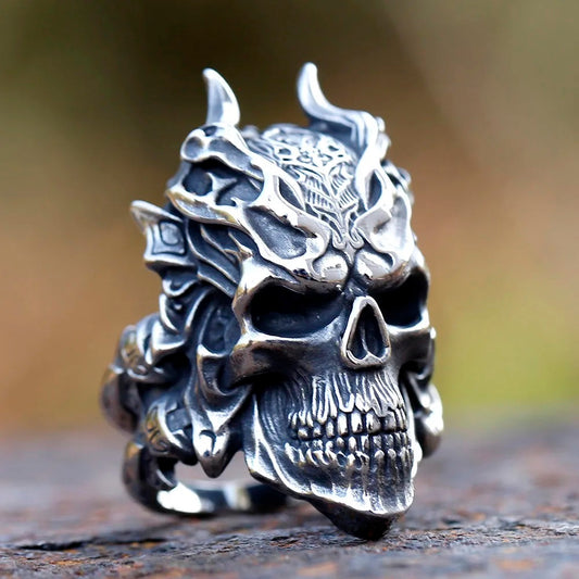 ZMY Home Gothic Skull Ring - Unique Party Stainless Steel Jewelry Gift