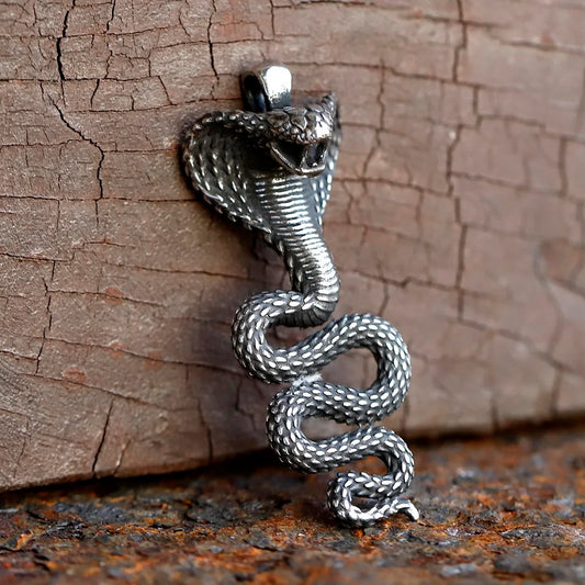 ZMY Home Snake Pendant Necklace - Cobra Shape Design - Unique Stainless Steel Jewelry