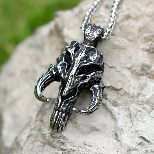 ZMY Home Mandalorian Mythosaur Signet Pendant - Stainless Steel Necklace Jewelry