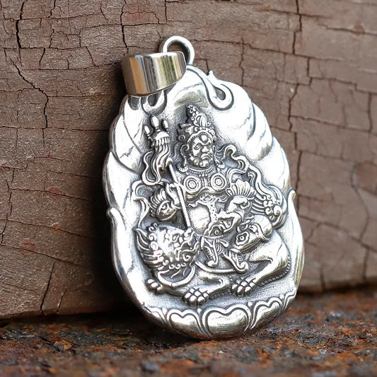 ZMY Home Pendant Necklace - Kirin and Buddha Design - Unique Stainless Steel Jewelry