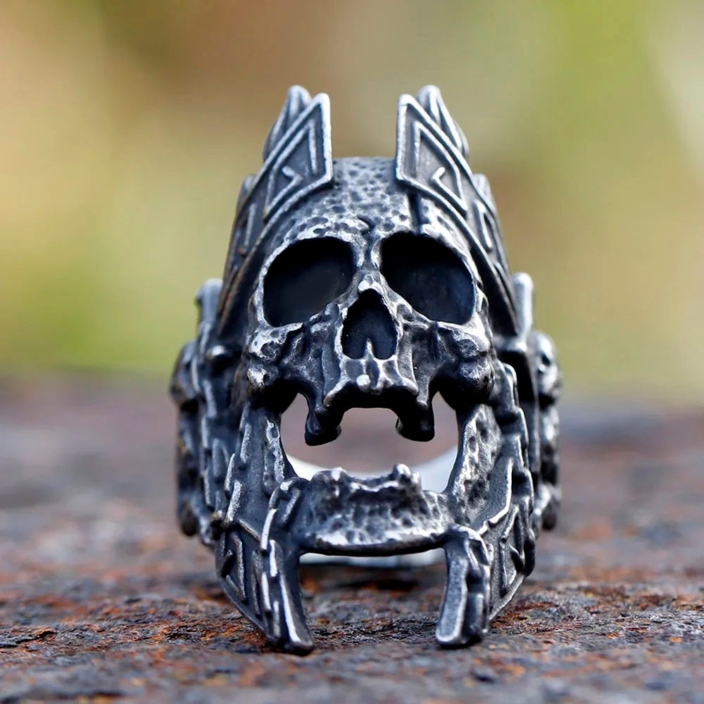 ZMY Home Viking Skull Ring - Nordic Warrior Design Fashion Stainless Steel Party Jewelry