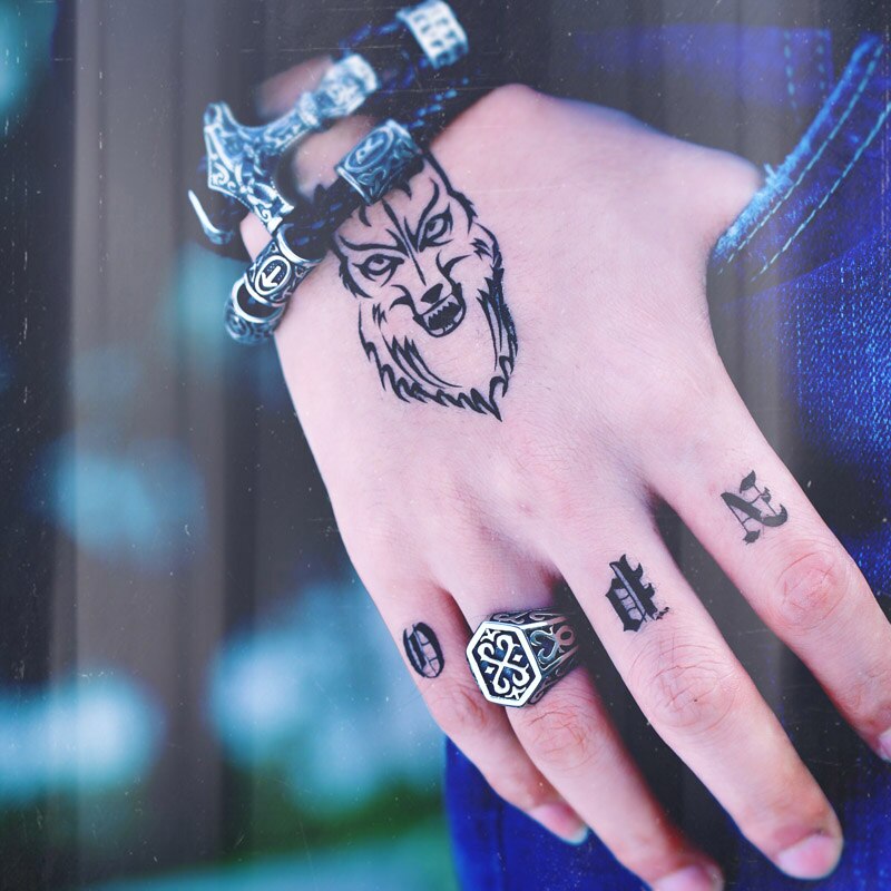 ZMY Home Odin Norse Rings, Fashion Cool Punk Rock Silver Stainless Steel Mens Viking Jewelry Celtic Knot Rune Ring