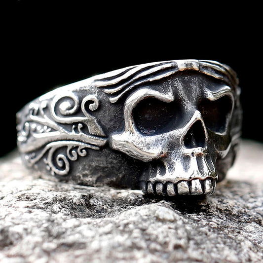 ZMY Home Sugar Skull Ring Stainless Steel Party Jewelry for Men Women