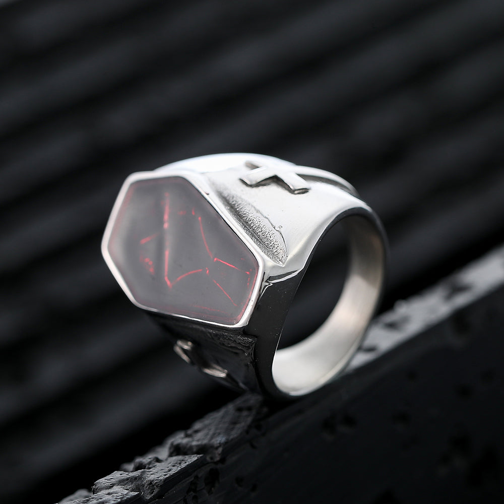 ZMY Home Coffin Skull Ring for Men Women – Gothic Punk Skeleton Couple Design Statement Stainless Steel Party Jewelry