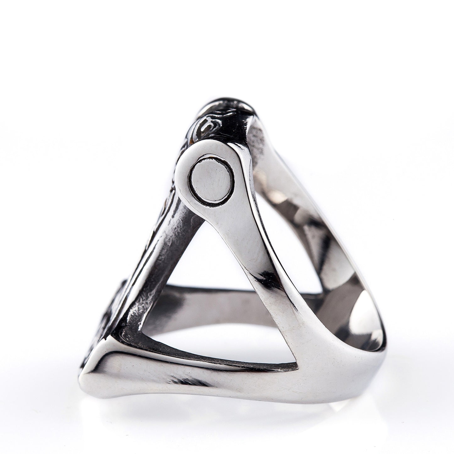 ZMY Home Viking Mjolnir Ring – Stainless Steel Thor’s Hammer Band with Runic Engravings, Norse Mythology Men’s Biker Jewelry