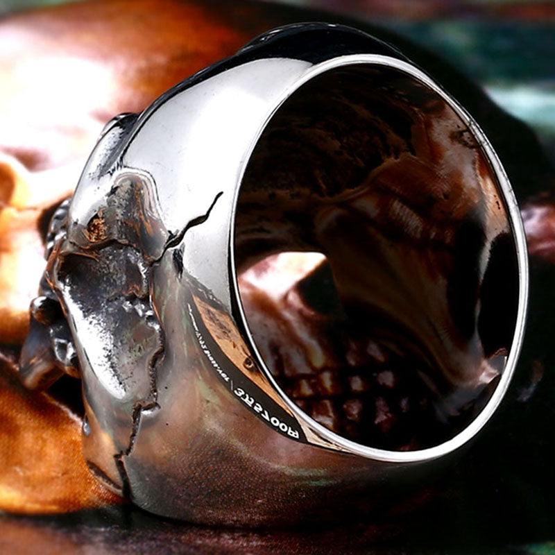 Grim Reaper Skull Ring - Scythe Death Skeleton Gothic Ring