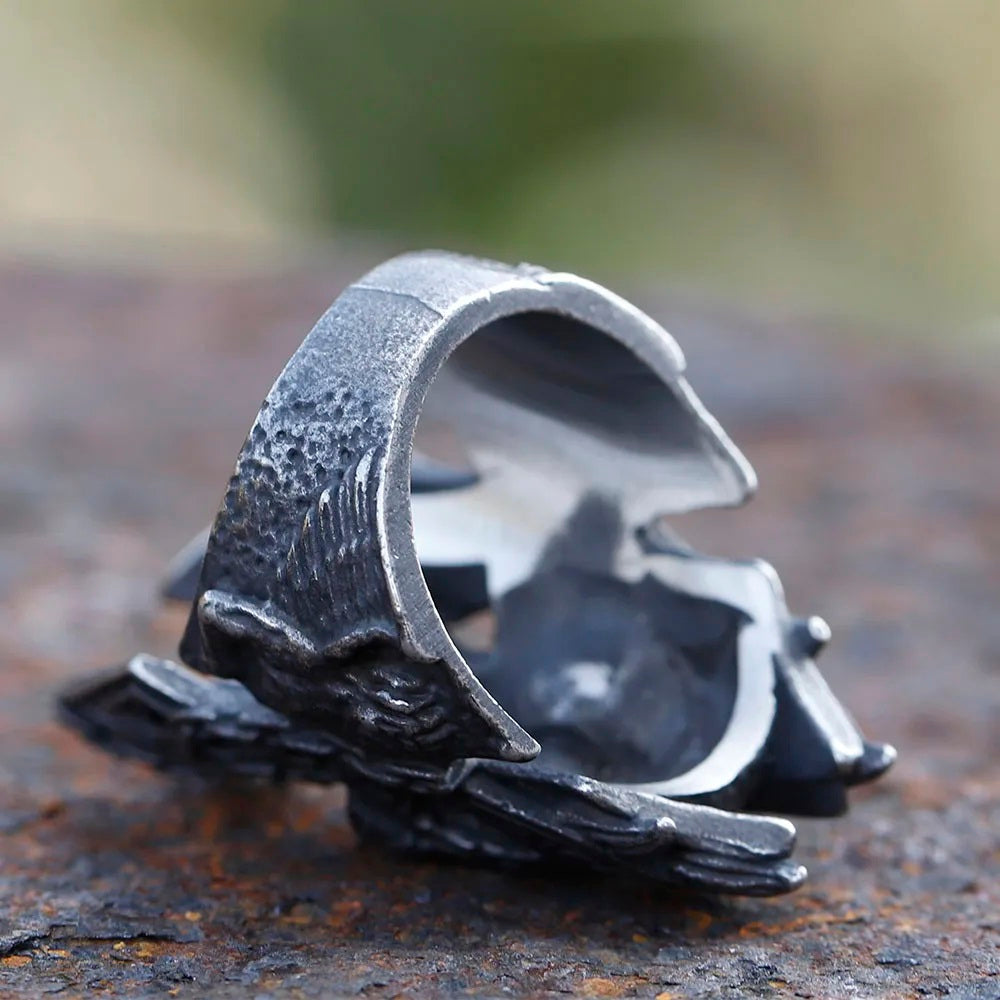 ZMY Home Viking Skull Ring - Nordic Warrior Design Fashion Stainless Steel Party Jewelry