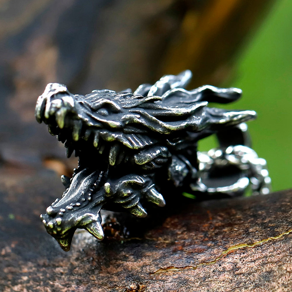 ZMY Home Pendant Necklace - Head of Dragon Design - Unique Stainless Steel Jewelry