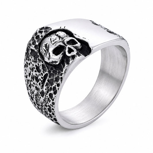 ZMY Home Skull Statement Ring - Gothic Punk Stainless Steel Jewelry