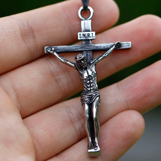 ZMY Home Cross Necklace - Jesus Cross Design Pendant - Unique Stainless Steel Jewelry