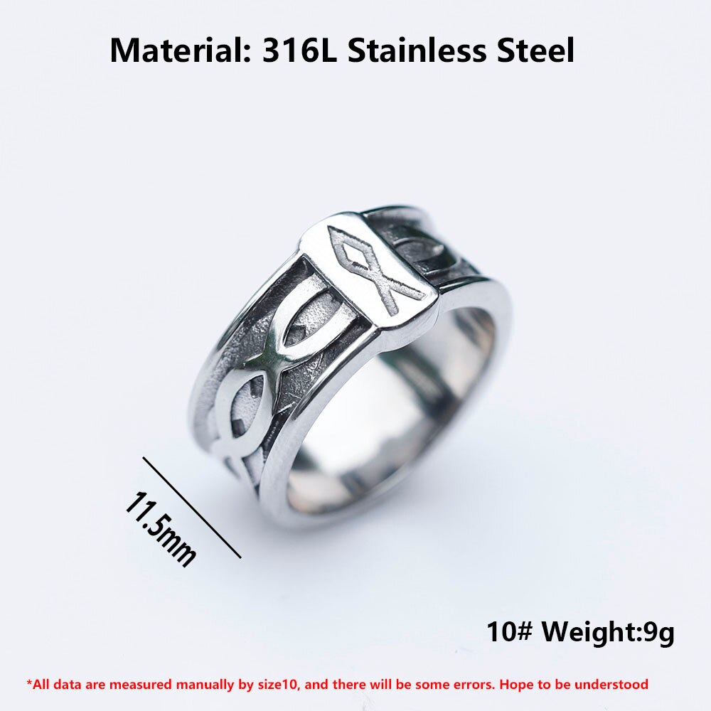 ZMY Home Rings Norse Symbol Rune Oath Ring Stainless Steel Viking Nordic Jewelry Ring