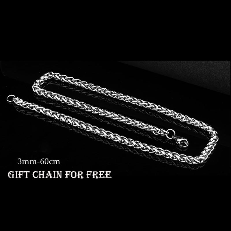 ZMY Home Stainless Steel Bullet Pendant Necklace - Featuring a Striking Skull Carving Design