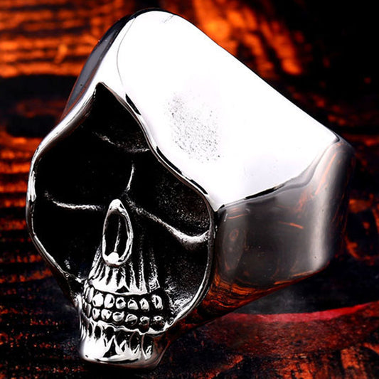 ZMY Home Stainless Steel Party Jewelry Head of Reaper Skull Ring