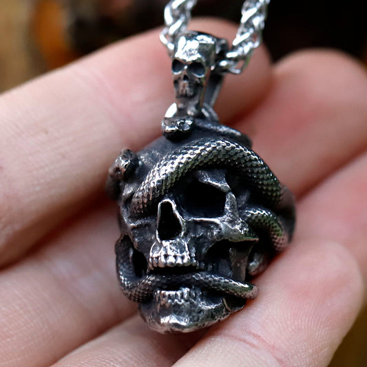 ZMY Home Stainless Steel Party Jewelry Skull of Grim Reaper Pendant Necklace