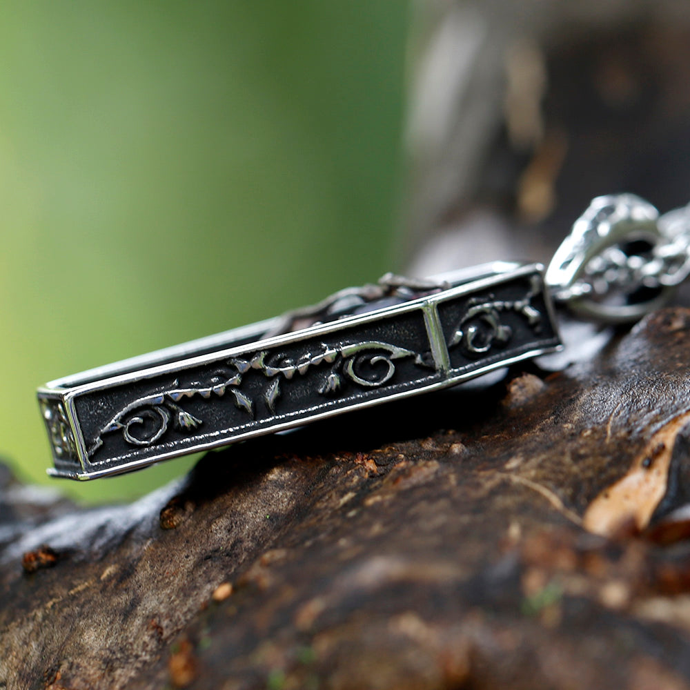 ZMY Home Stainless Steel Party Jewelry Lover Skull Coffin Pendant Necklace