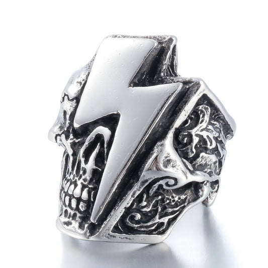 Indian Chief Skull Ring - Native American Headdress Gothic Ring