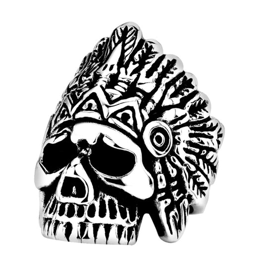 Evil Clown Skull Ring - Joker Face Stainless Steel Gothic Ring