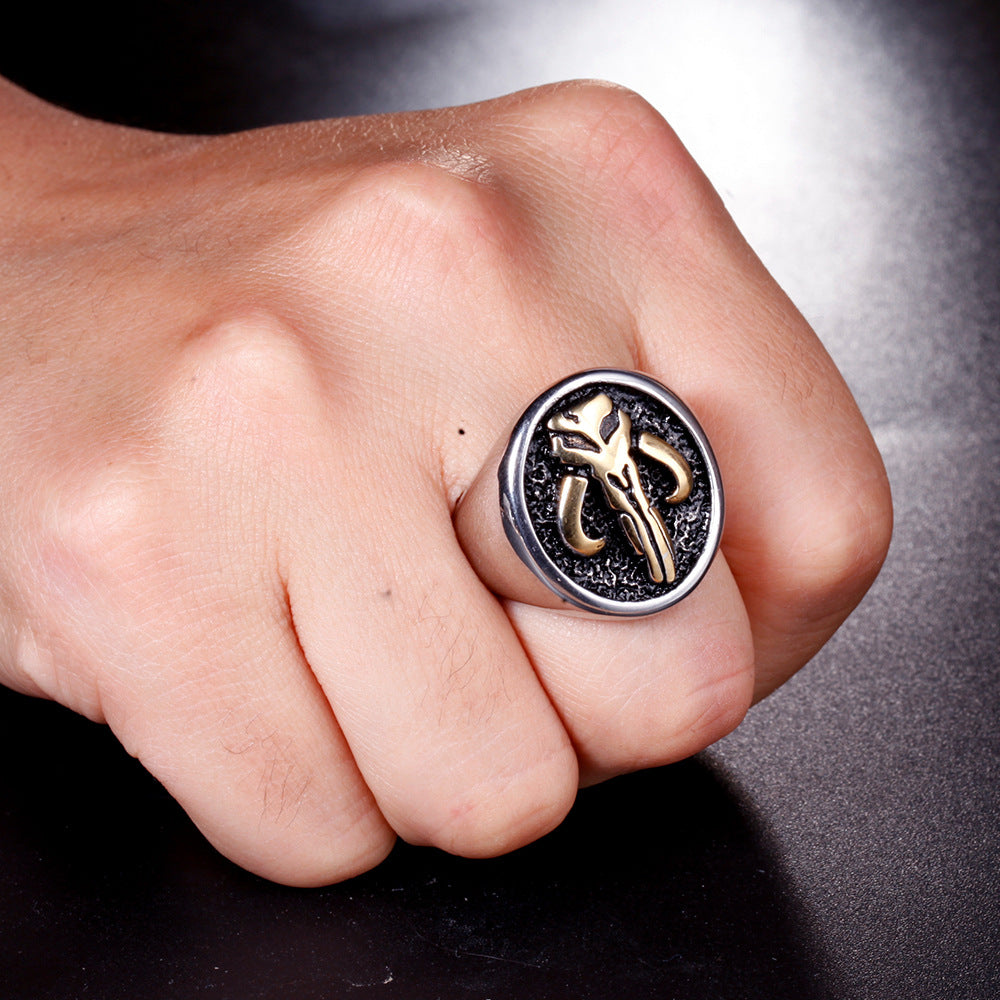ZMY Home Mandalorian's Mythosaur Signet Ring Stainless Steel Movie Jew ...
