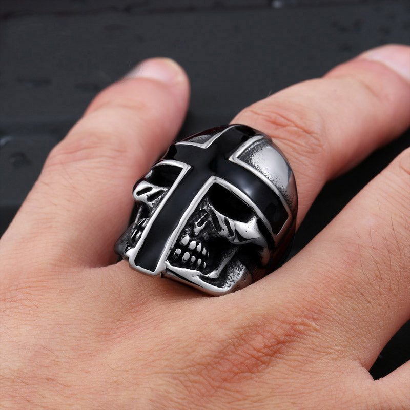 Winged Skull Ring - Flying Skeleton Wings Gothic Biker Ring