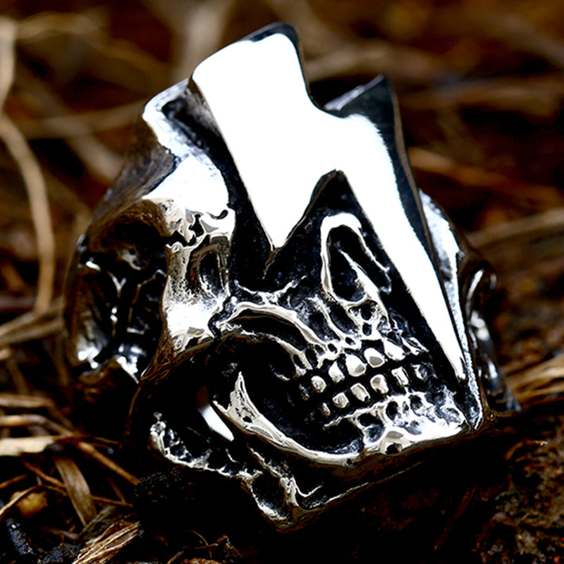 Indian Chief Skull Ring - Native American Headdress Gothic Ring