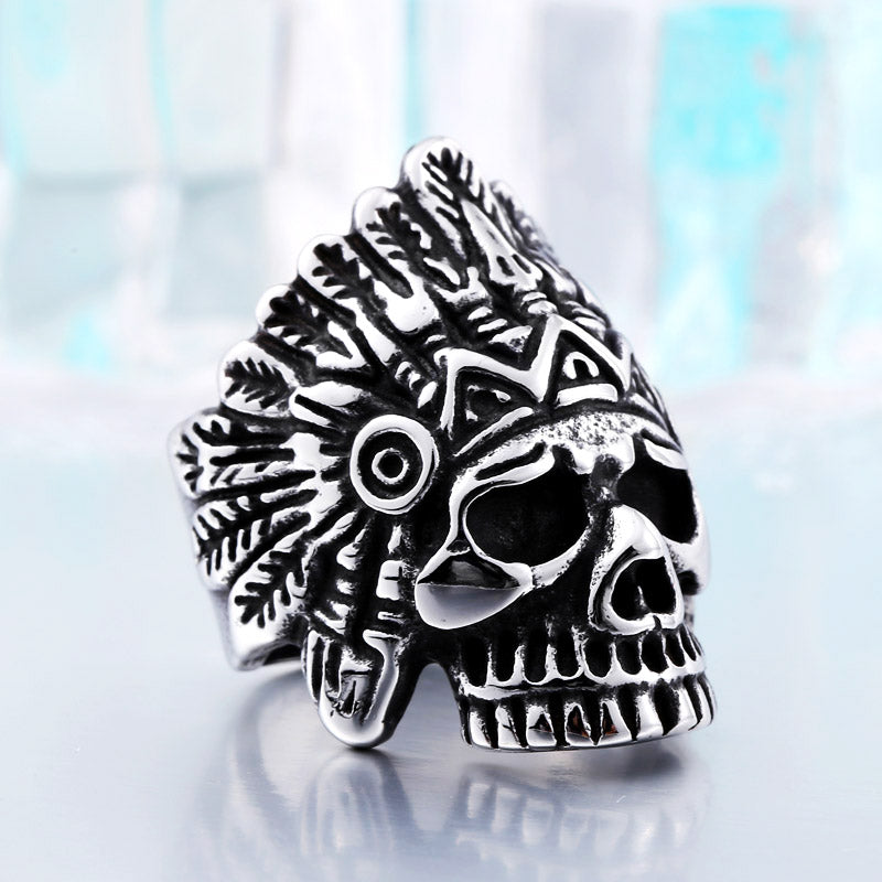 Evil Clown Skull Ring - Joker Face Stainless Steel Gothic Ring