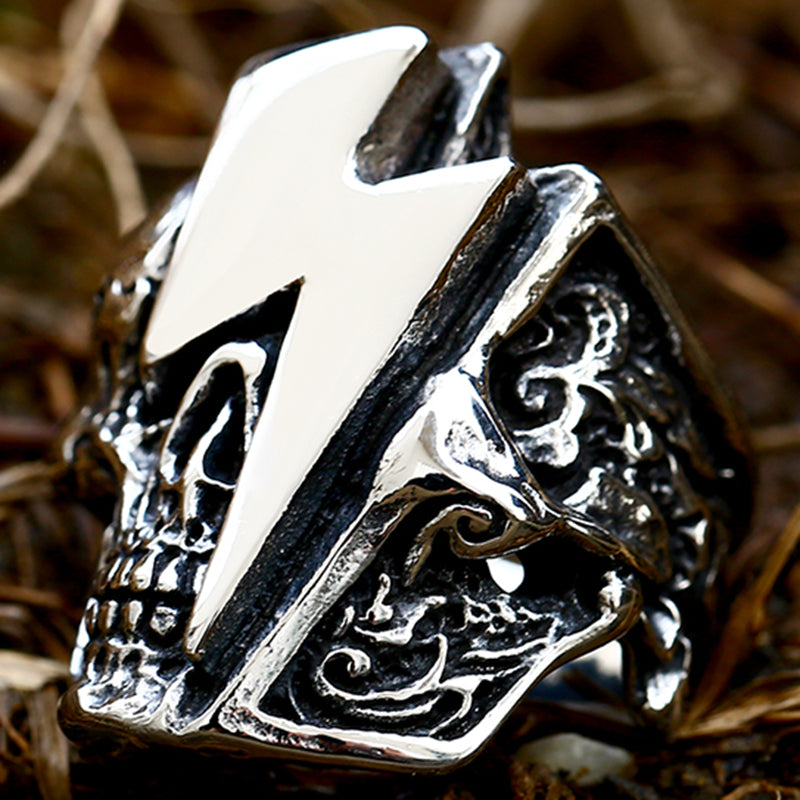 Indian Chief Skull Ring - Native American Headdress Gothic Ring