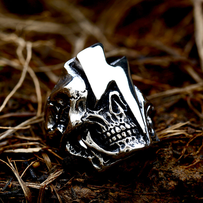 Indian Chief Skull Ring - Native American Headdress Gothic Ring