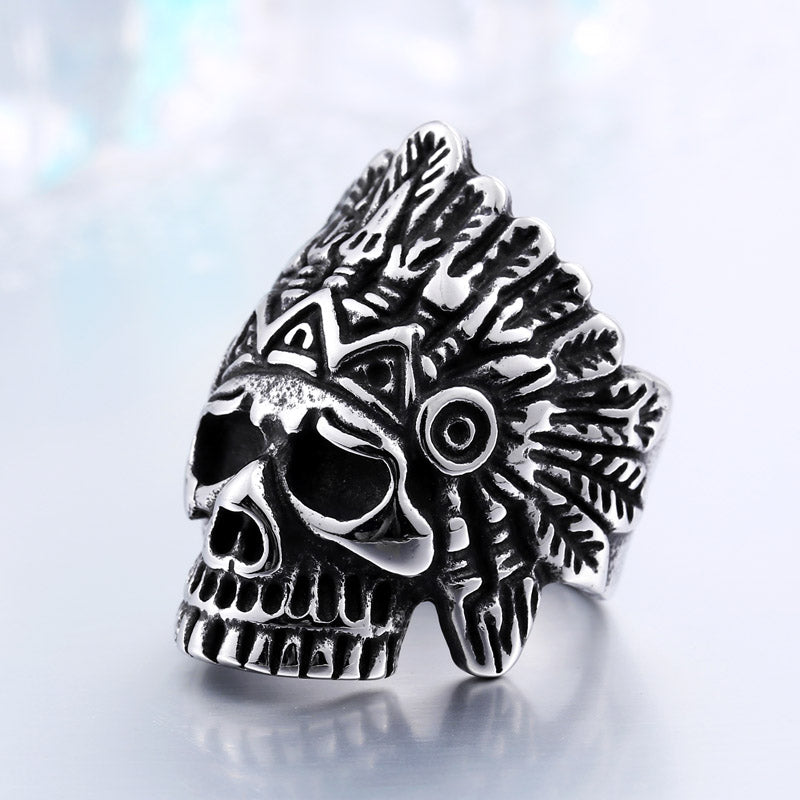 Evil Clown Skull Ring - Joker Face Stainless Steel Gothic Ring