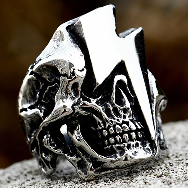 Indian Chief Skull Ring - Native American Headdress Gothic Ring