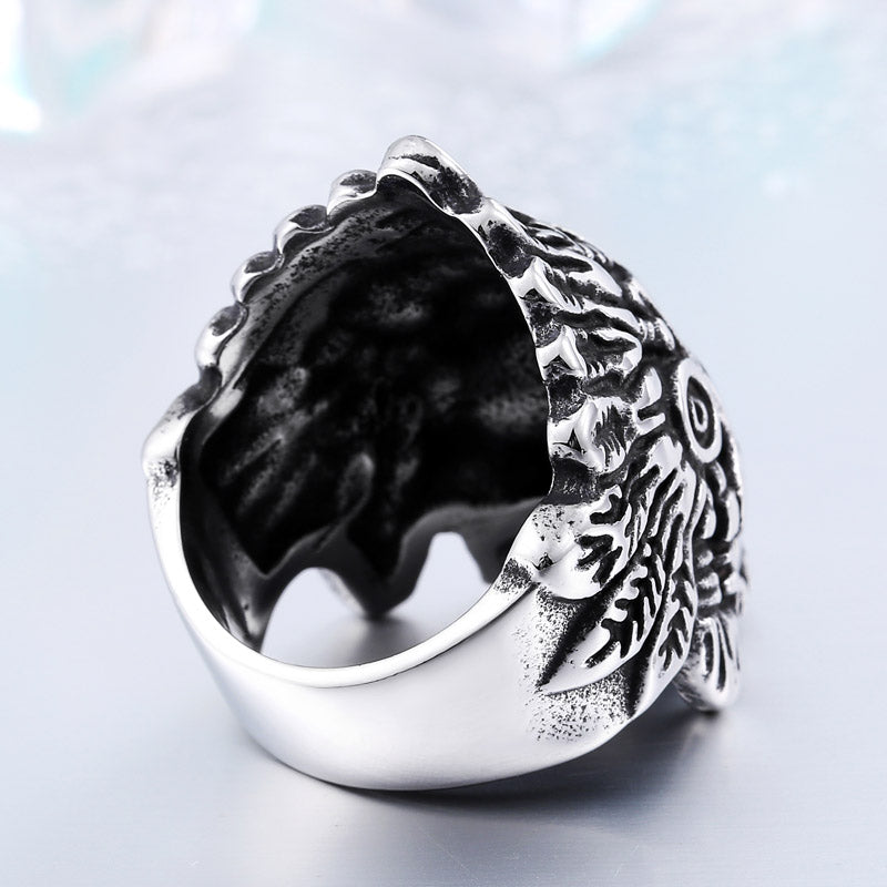Evil Clown Skull Ring - Joker Face Stainless Steel Gothic Ring