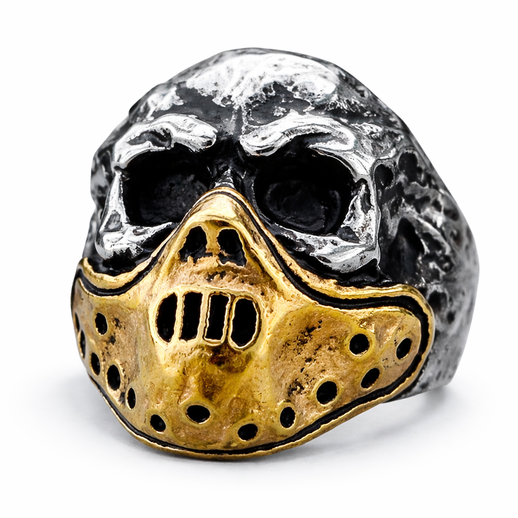 Steampunk Skull Ring - Gear Mechanical Industrial Gothic Ring