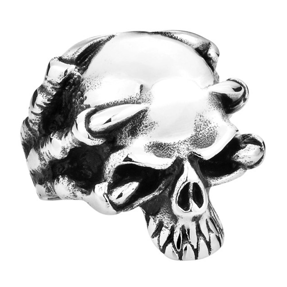 ZMY Home 3D Skull Ring - Stainless Steel Gothic Biker Statement Jewelry