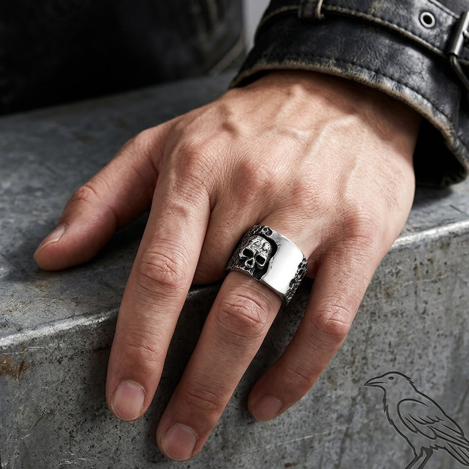 ZMY Home Skull Statement Ring - Gothic Punk Stainless Steel Jewelry