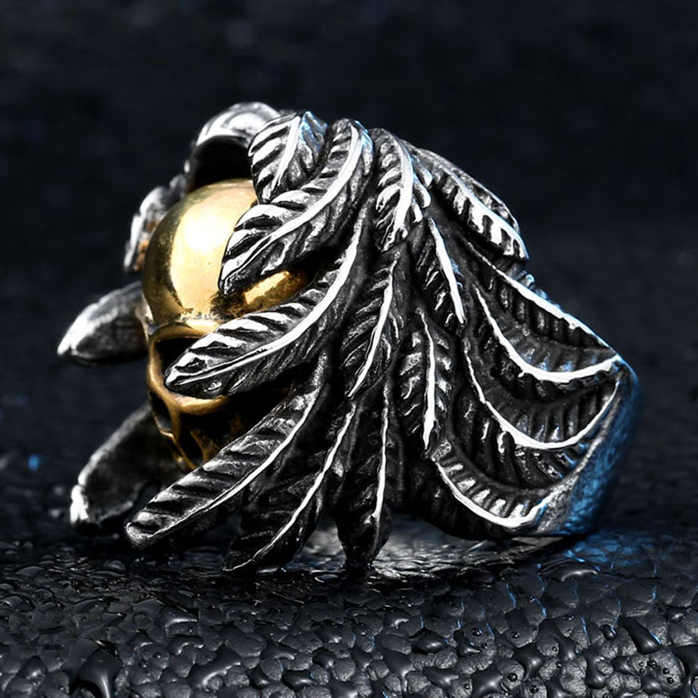 Laughing Skull Ring - Grinning Skeleton Face Statement Ring