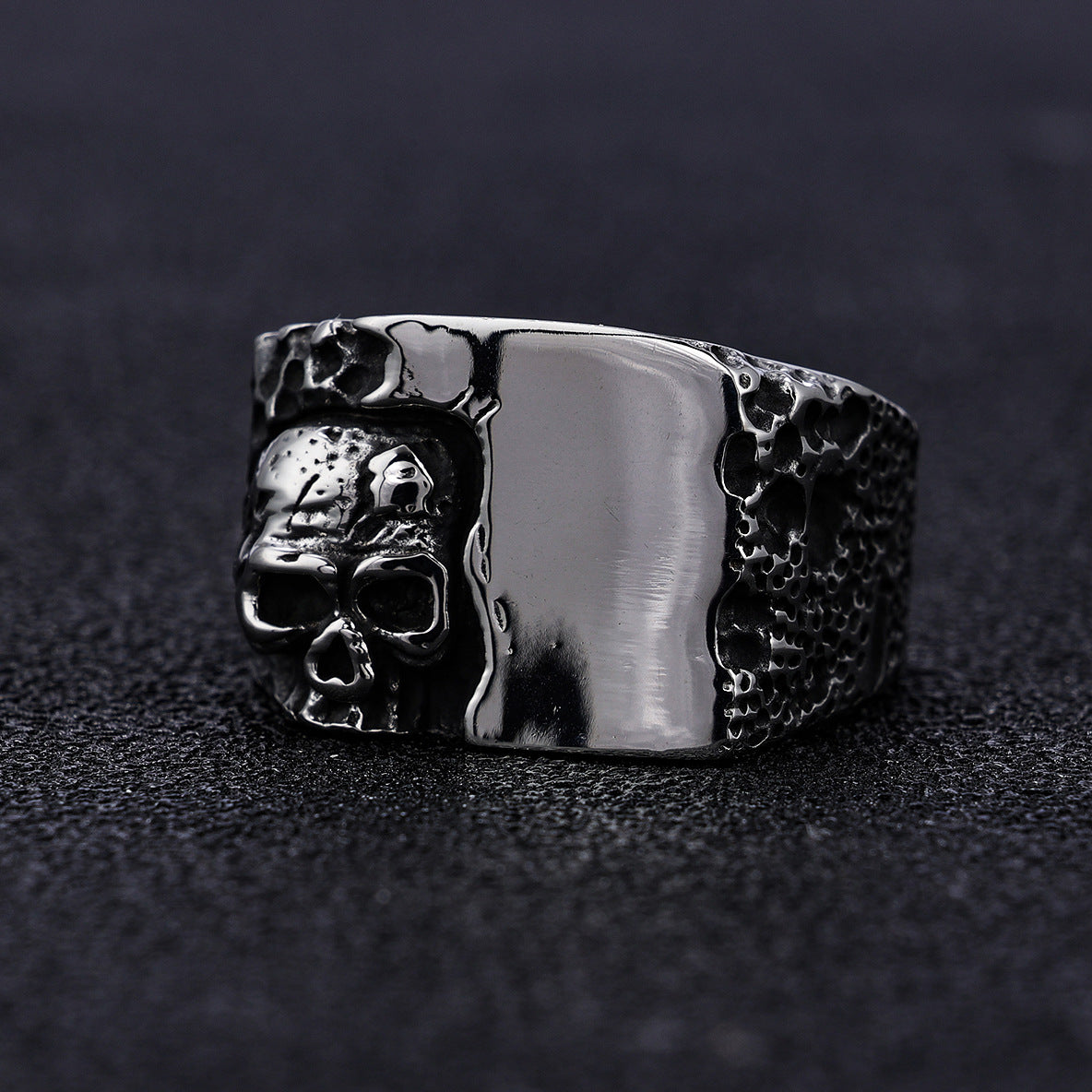 ZMY Home Skull Statement Ring - Gothic Punk Stainless Steel Jewelry