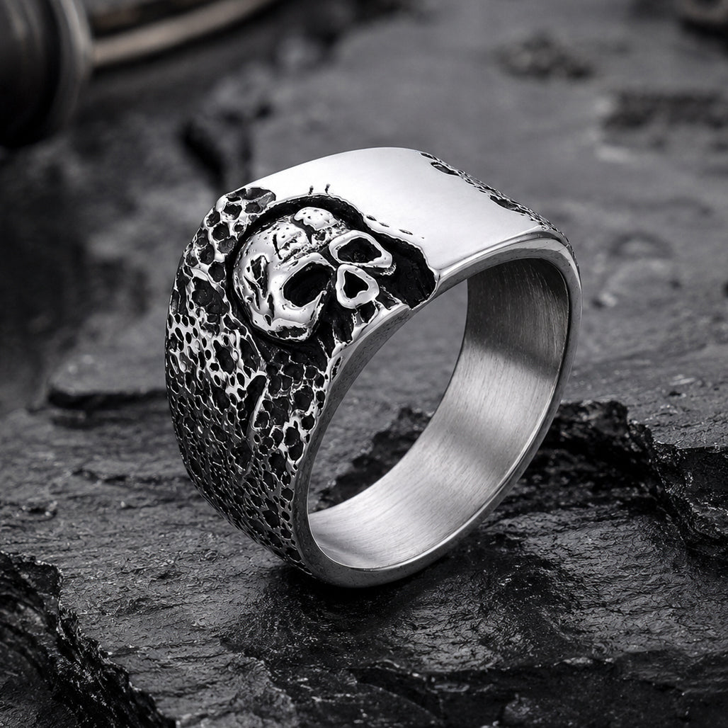 ZMY Home Skull Statement Ring - Gothic Punk Stainless Steel Jewelry
