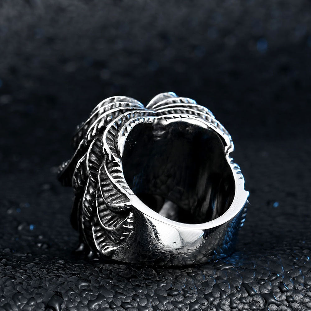 Laughing Skull Ring - Grinning Skeleton Face Statement Ring
